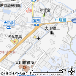 福岡県大川市酒見512周辺の地図