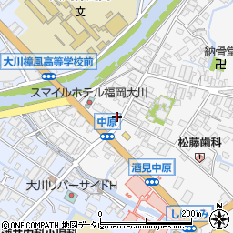 福岡県大川市酒見95-1周辺の地図