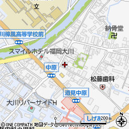 福岡県大川市酒見11周辺の地図