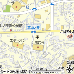ファミリーマート筑後東山ノ井店周辺の地図