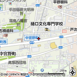 福岡県八女市本町西唐人町2-52-2周辺の地図