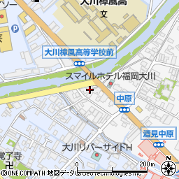 福岡県大川市酒見107-2周辺の地図