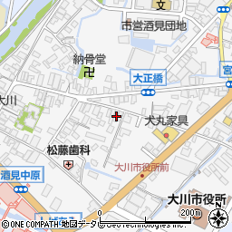 福岡県大川市酒見323-2周辺の地図