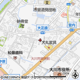福岡県大川市酒見501-2周辺の地図
