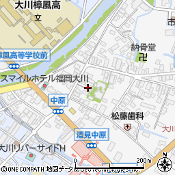 福岡県大川市酒見22周辺の地図
