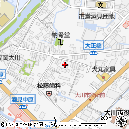 福岡県大川市酒見326周辺の地図