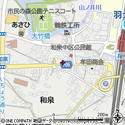 福岡県筑後市和泉191周辺の地図