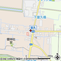 福岡県筑後市富久119-2周辺の地図
