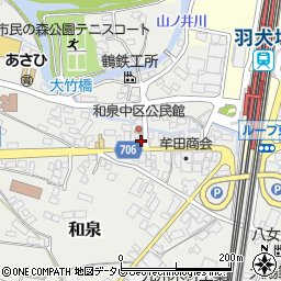 福岡県筑後市和泉191-10周辺の地図
