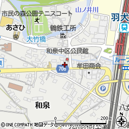 福岡県筑後市和泉191-12周辺の地図