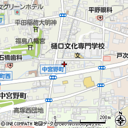 福岡県八女市本町西唐人町2-52-1周辺の地図