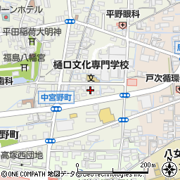 福岡県八女市本町西唐人町2-58周辺の地図