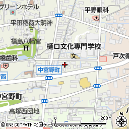 福岡県八女市本町西唐人町2-52-10周辺の地図