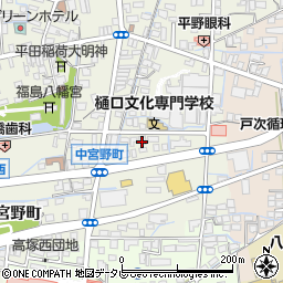 福岡県八女市本町西唐人町2-57周辺の地図