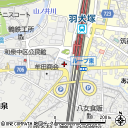 福岡県筑後市和泉202-1周辺の地図