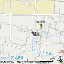 福岡県八女市稲富317-1周辺の地図