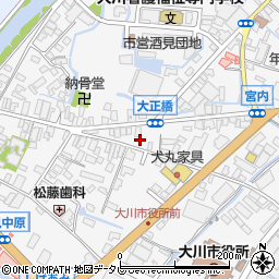 福岡県大川市酒見499-7周辺の地図