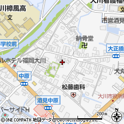 福岡県大川市酒見35周辺の地図