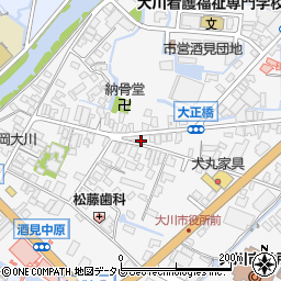 福岡県大川市酒見836-11周辺の地図