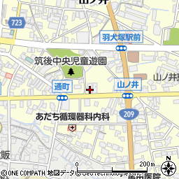 西日本シティ銀行筑後支店周辺の地図