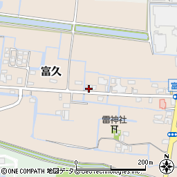 福岡県筑後市富久203-2周辺の地図
