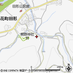 福岡県八女市立花町田形周辺の地図