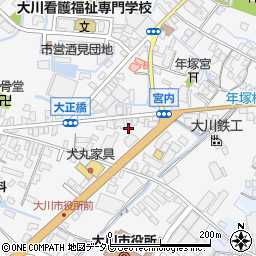 福岡県大川市酒見505-3周辺の地図