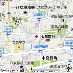 福岡県八女市本町中宮野町117周辺の地図