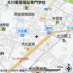 福岡県大川市酒見505-1周辺の地図