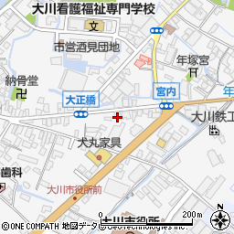 福岡県大川市酒見505-2周辺の地図