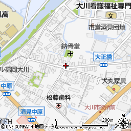 福岡県大川市酒見332-1周辺の地図