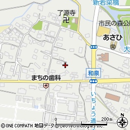 福岡県筑後市和泉1169-2周辺の地図