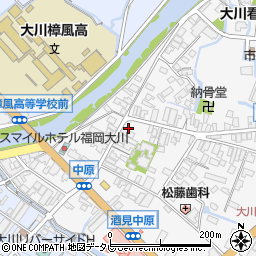福岡県大川市酒見26-1周辺の地図