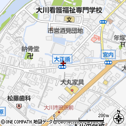 福岡県大川市酒見499-22周辺の地図