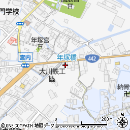 福岡県大川市酒見571周辺の地図