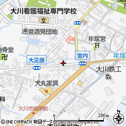福岡県大川市酒見509周辺の地図