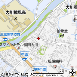 福岡県大川市酒見62周辺の地図