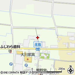 福岡県筑後市庄島周辺の地図