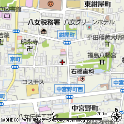 福岡県八女市本町中宮野町116周辺の地図