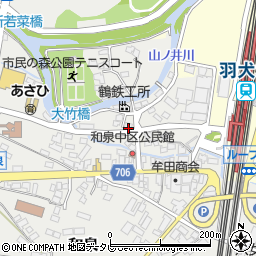 福岡県筑後市和泉140-8周辺の地図