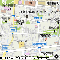 福岡県八女市本町中宮野町131周辺の地図