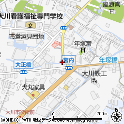 福岡県大川市酒見546-1周辺の地図