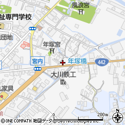 福岡県大川市酒見568-1周辺の地図