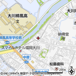 福岡県大川市酒見74-1周辺の地図