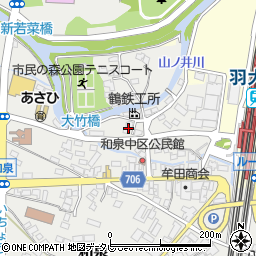 福岡県筑後市和泉140-11周辺の地図
