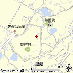 佐賀県武雄市黒髪周辺の地図