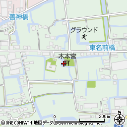 八丁牟田下公民館周辺の地図
