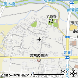福岡県筑後市和泉1184周辺の地図