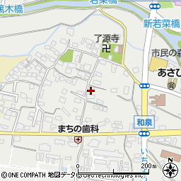 福岡県筑後市和泉1186周辺の地図