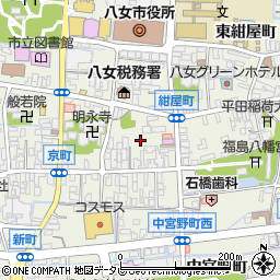 福岡県八女市本町東宮野町92周辺の地図